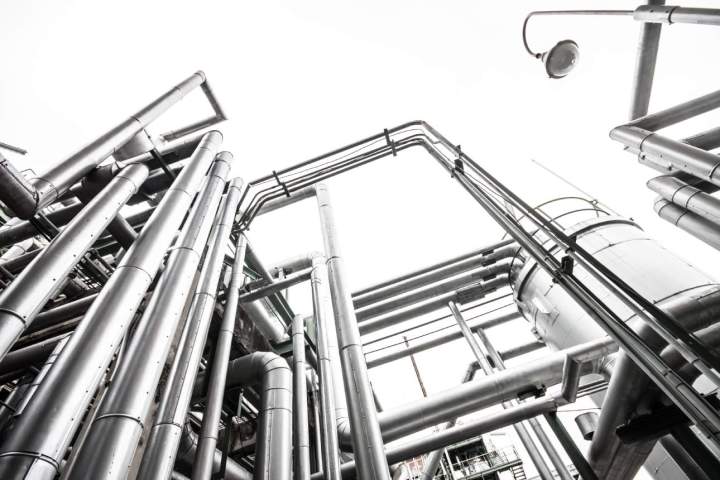 Tuyauterie de plomberie en acier, Orange