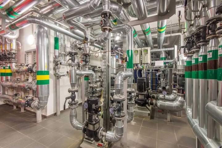 Infrastructure complexe de chaufferie industrielle Auvergne-Rhône-Alpes